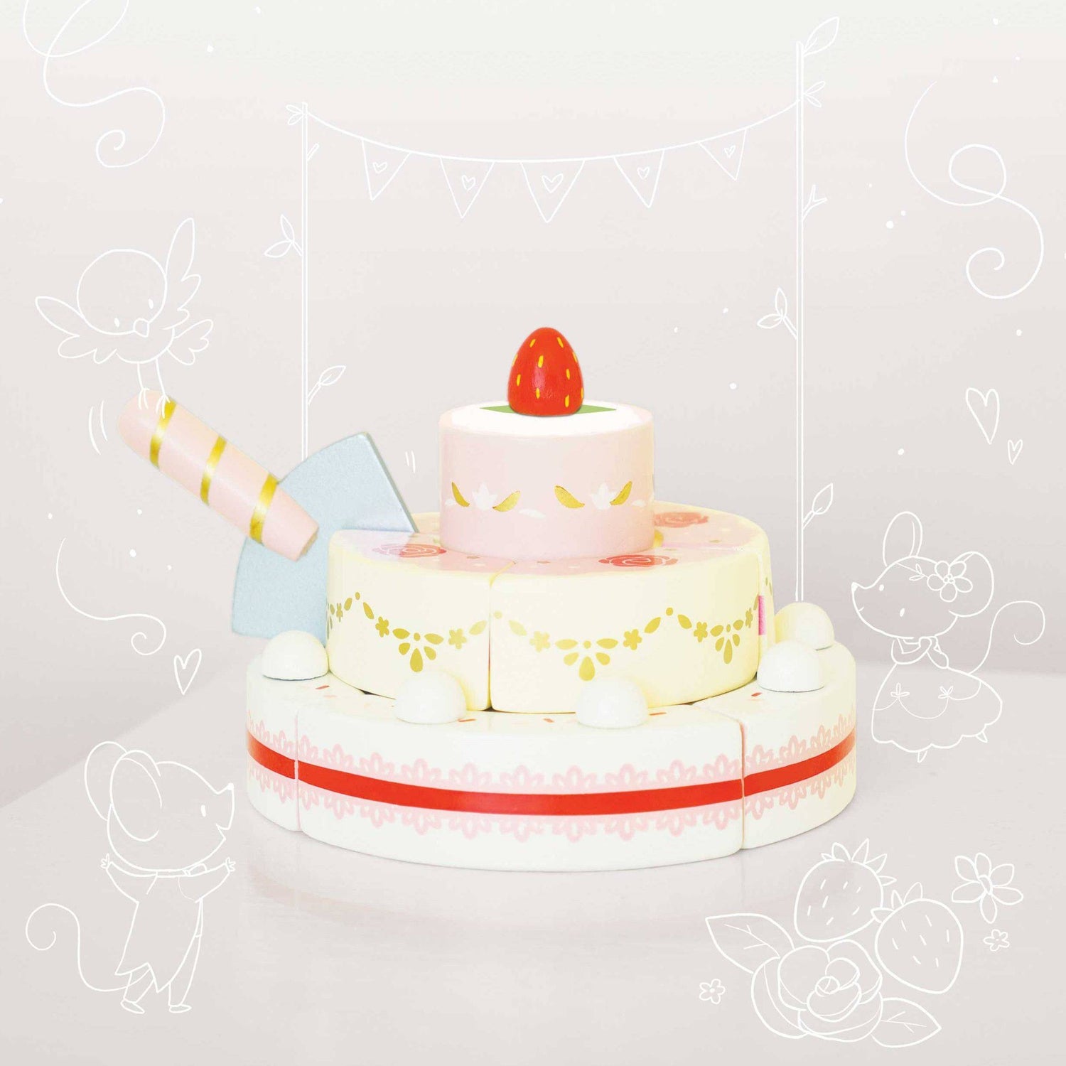 Strawberry wedding cake Le Toy Van Toys Le Toy Van 