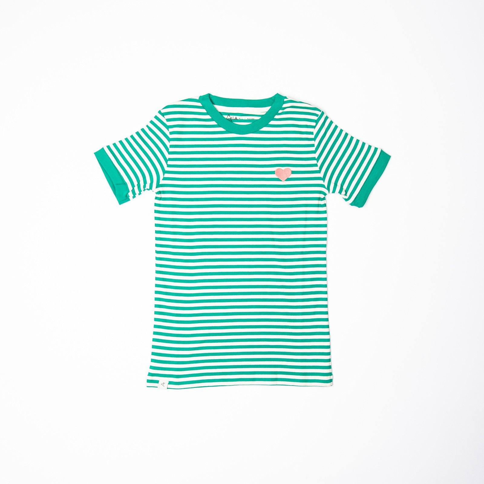 Vigga t-shirt pepper green magic stripes AiA WOMAN AlbaBaby Tops Alba of Denmark 