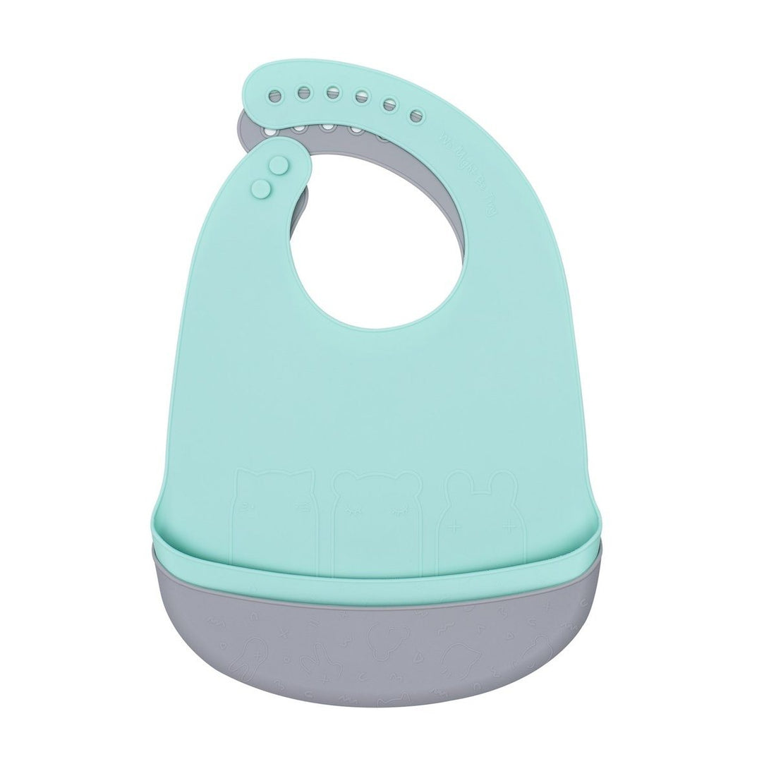 Catchie bibs - mint + grey Dinnerware we might be tiny 