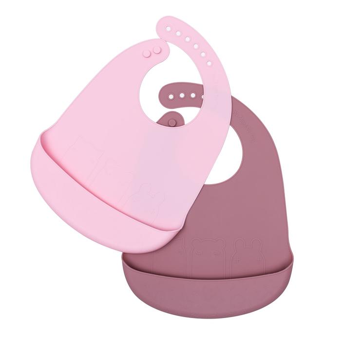 Catchie bibs - dusty rose + powder pink Dinnerware we might be tiny 