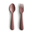 Fork and spoon set woodchuck mushie Meal mushie 