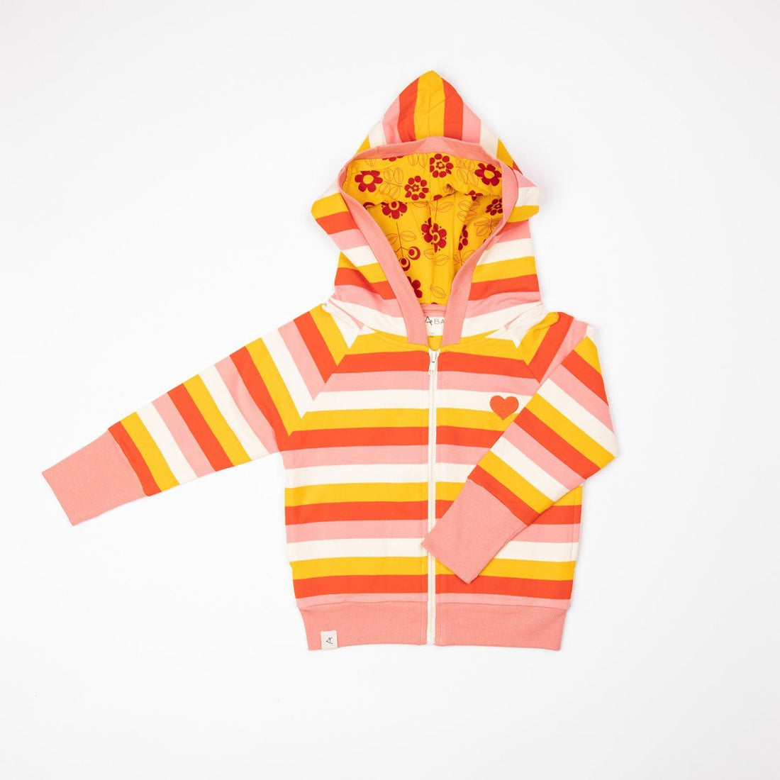 All time zipper hood strawberry ice stripes AlbaBaby Tops Alba of Denmark 