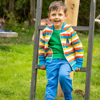 All time zipper hood Mykonos blue stripes AlbaBaby Tops Alba of Denmark 