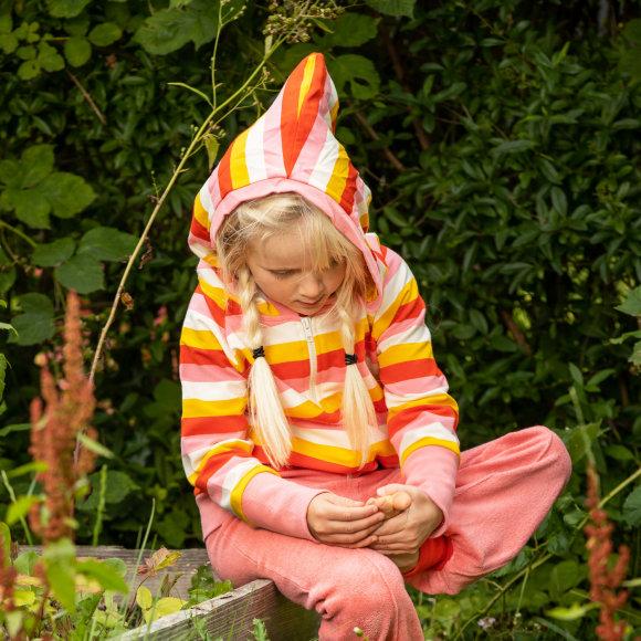 All time zipper hood strawberry ice stripes AlbaBaby Tops Alba of Denmark 