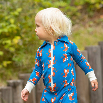 Balloon flipsuit snorkel blue the cat and the balloon AlbaBaby Playsuit Alba of Denmark 