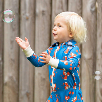 Balloon flipsuit snorkel blue the cat and the balloon AlbaBaby Playsuit Alba of Denmark 