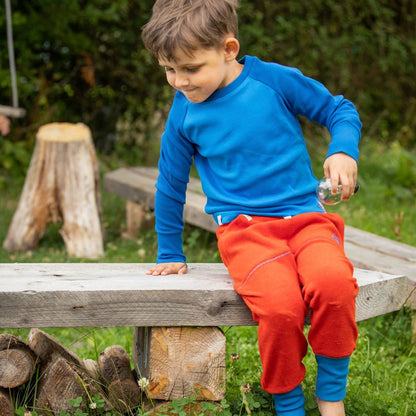 Basic rib blouse snorkel blue AlbaBaby Tops Alba of Denmark 