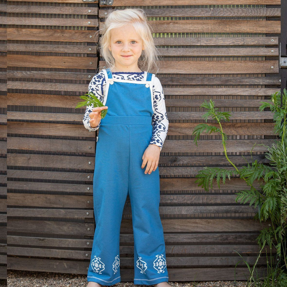 Carla crawlers vallarta blue AlbaBaby Dungarees Alba of Denmark