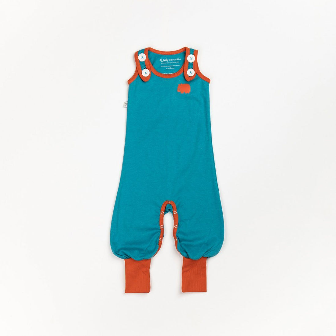 Happy crawlers atoll blue AlbaBaby Dungarees Alba of Denmark