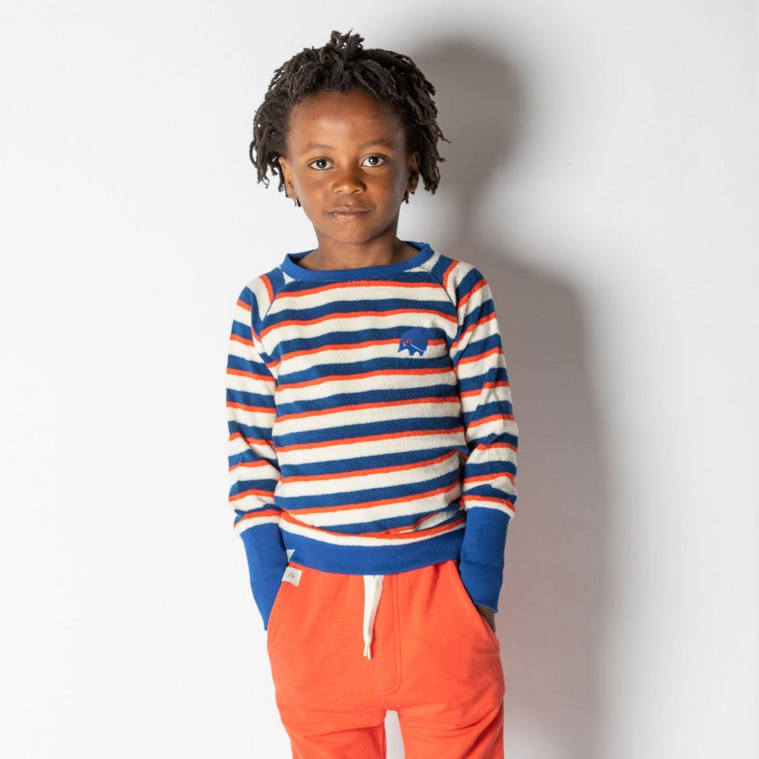 Henrik blouse solidate blue striped AlbaBaby Tops Alba of Denmark 