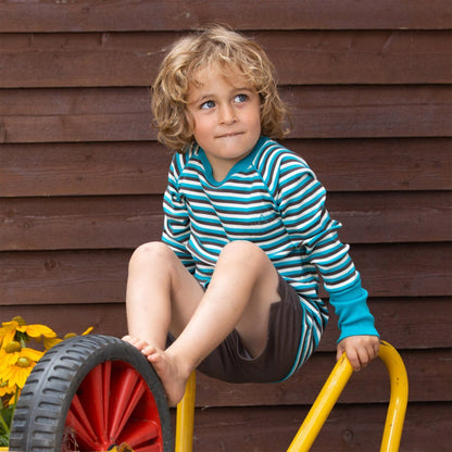 Our favourite rib blouse Algiers blue stripes AlbaBaby Tops Alba of Denmark 