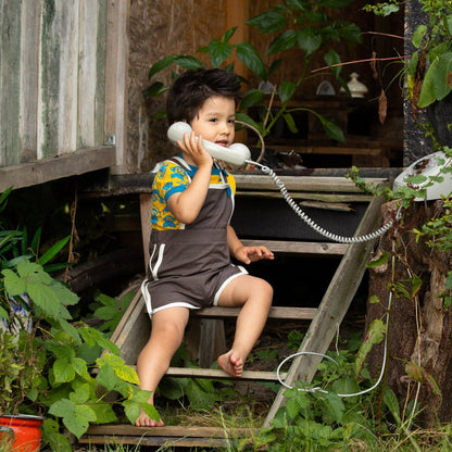 Short sport crawlers chocolate brown AlbaBaby Playsuit Alba of Denmark 