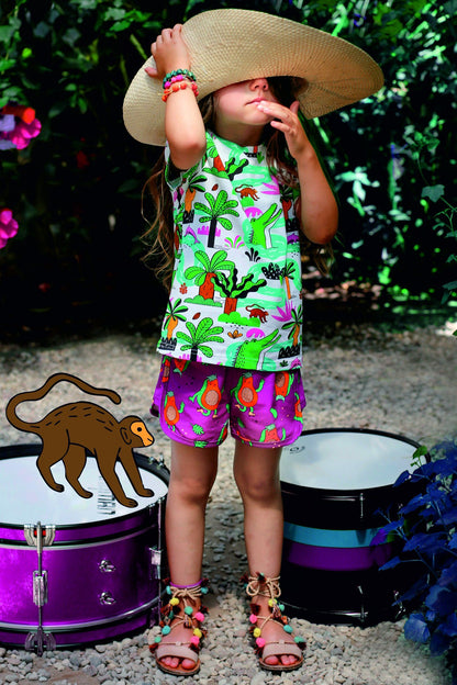 Shorts papaya power Raspberry Republic Bottoms Raspberry Republic 