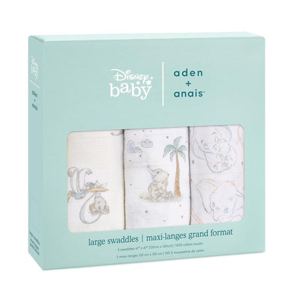 My darling dumbo muslins swaddle 3-pack Muslin Aden + Anais 