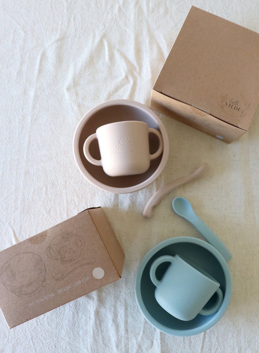 Baby dinner set sky Lille Vilde dinnerware LIlle Vilde