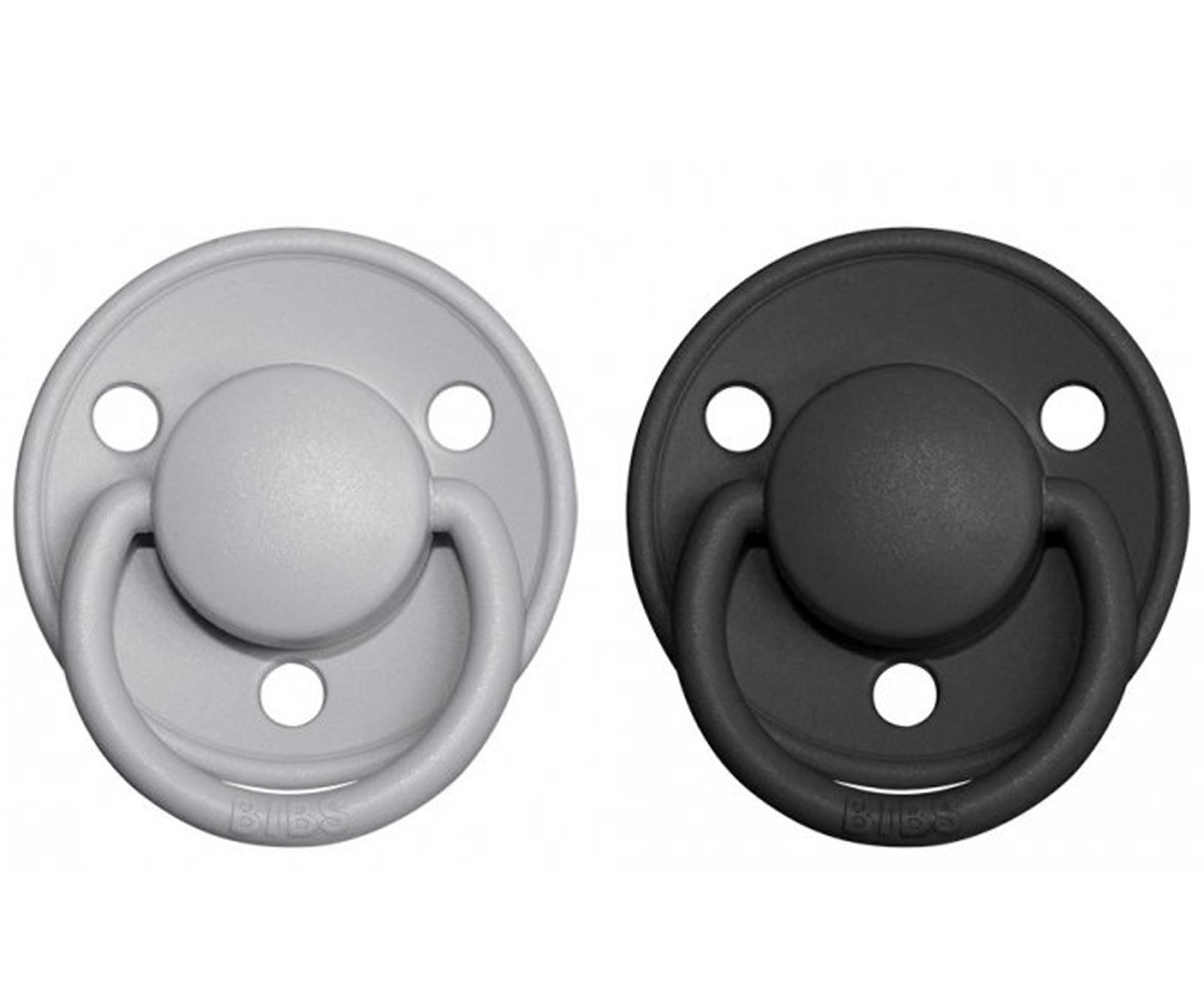2-pack Bibs De Lux 0-6 M cloud black Pacifier Bibs 