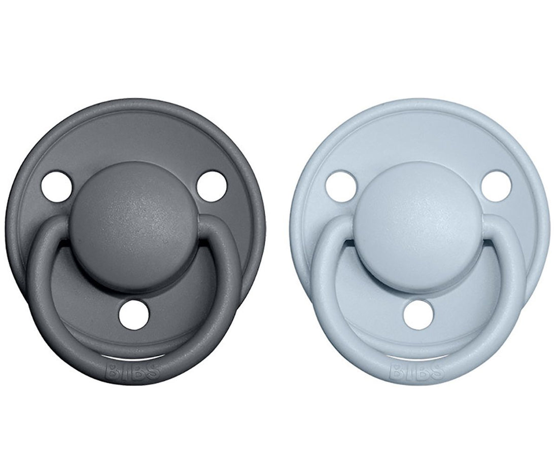 2-pack Bibs De Lux 0-6 M iron baby blue Pacifier Bibs 