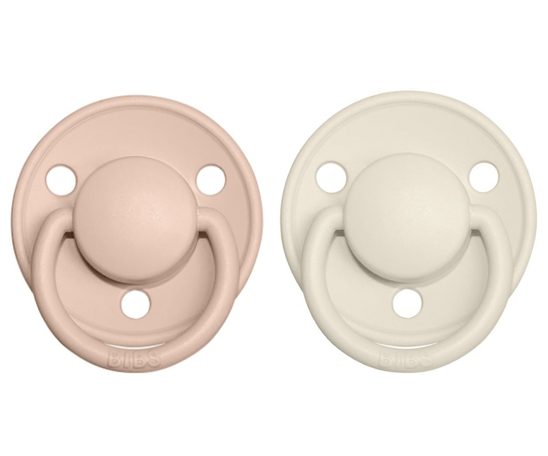 2-pack Bibs De Lux 6-18 M ivory blush Pacifier Bibs 