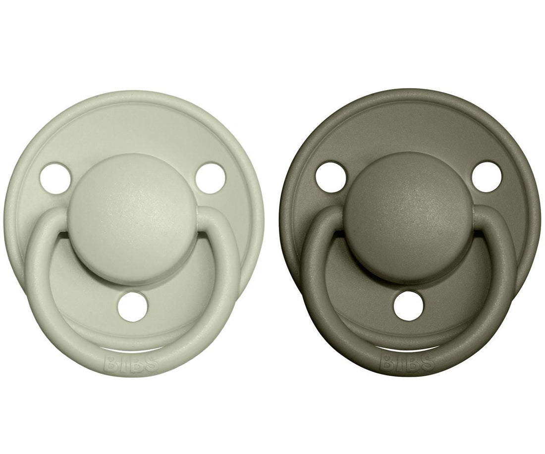 2-pack Bibs De Lux 0-6 M sage hunter green Pacifier Bibs 