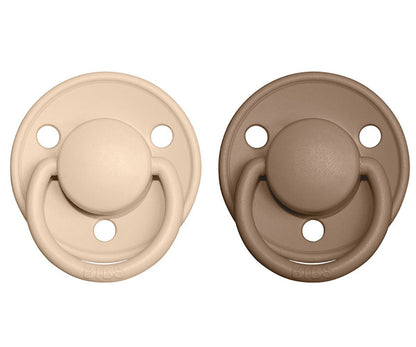 2-pack Bibs De Lux 6-18 M dark oak vanilla Pacifier Bibs 