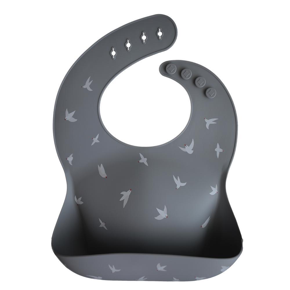 Silicone baby bib seagulls mushie bib mushie