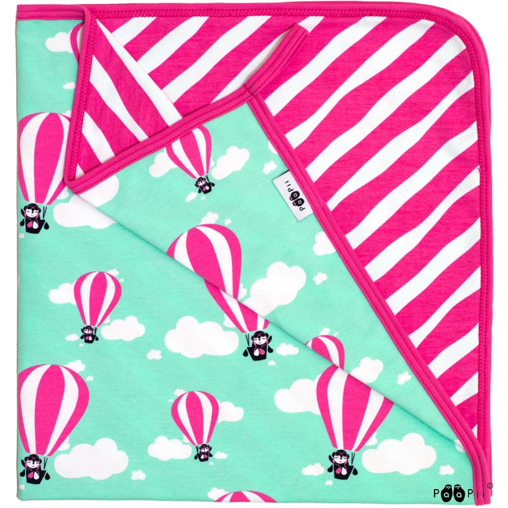 Organic jersey blanket hot air balloon Paapii Blanket Paapii 