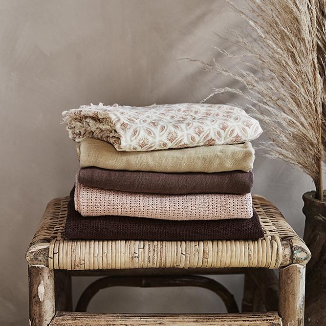 Bamboo muslin blanket - sweet date Muslin Elodie details 