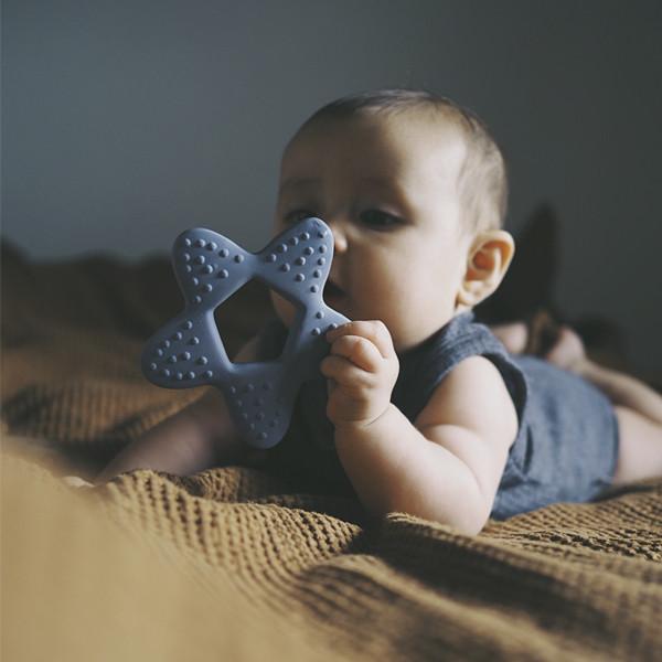Star teether powder blue Filibabba Toys Filibabba