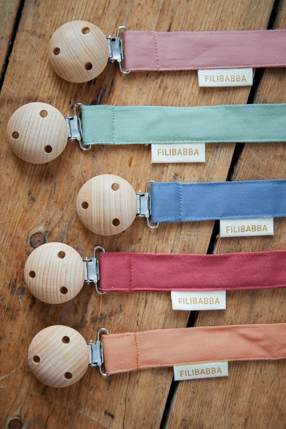 Prende-chupeta blush Filibabba Pacifier Clips &amp; Holders Filibabba 