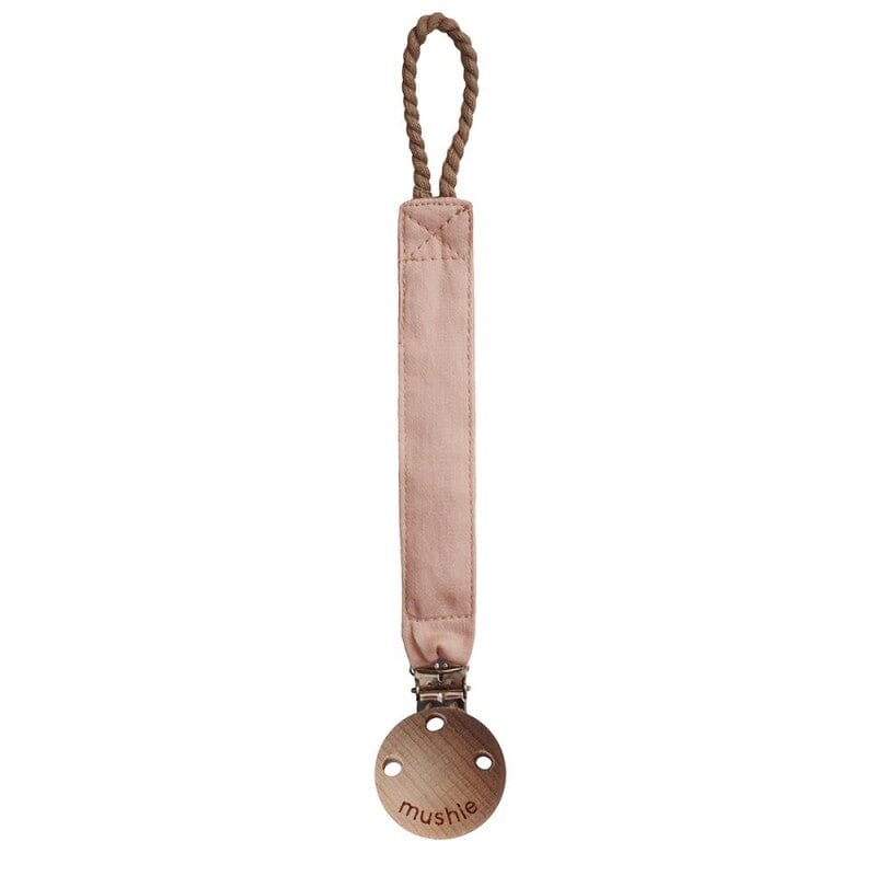 Prende-chupeta tecido blush mushie