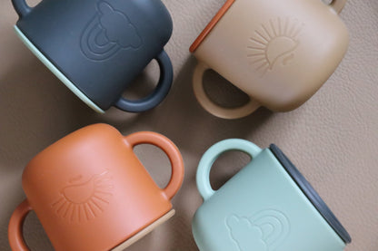 2-pack Silicone cups w/ lid Dusk/Sky Lille Vilde dinnerware LIlle Vilde 