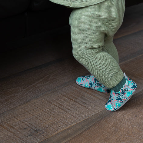 Chameleon mint cream shoes Poco Nido Baby shoes Poco Nido 