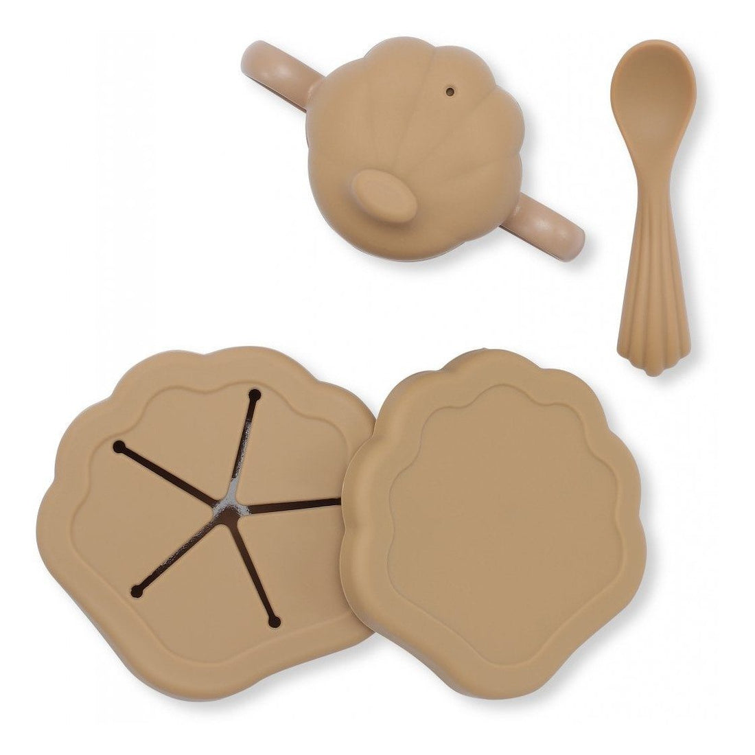 Silicone clam set terra cotta Konges sløjd Meal Konges sløjd