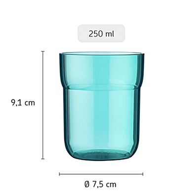 Copo de criança 250 ml turquesa Dinnerware MEPAL 