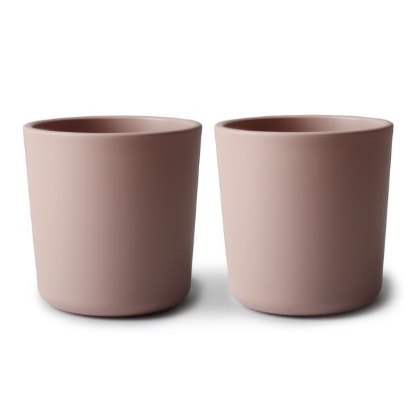 2-pack dinnerware cups blush mushie meal mushie 