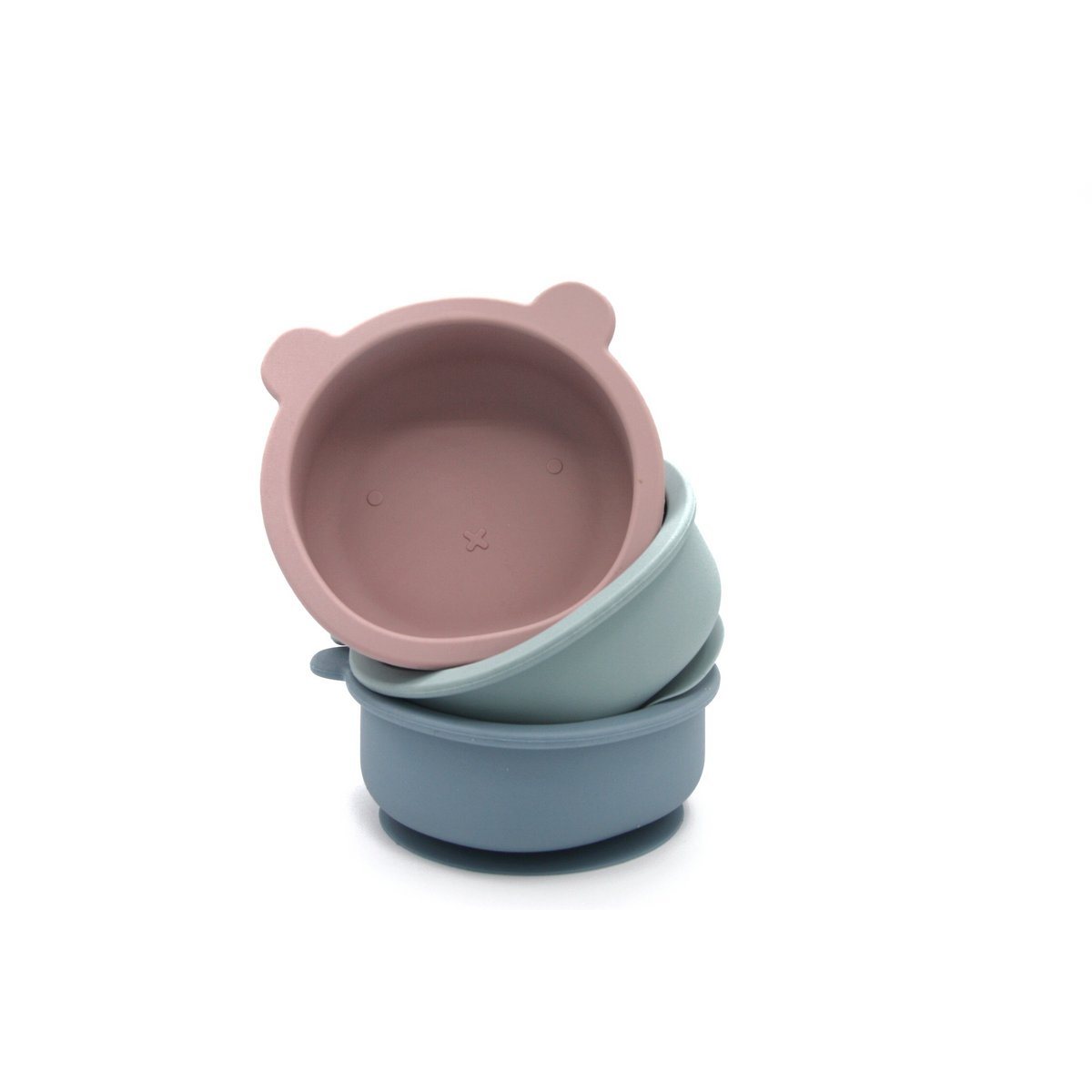 Bear silicone bowl smokey blue Dinnerware the cotton cloud 
