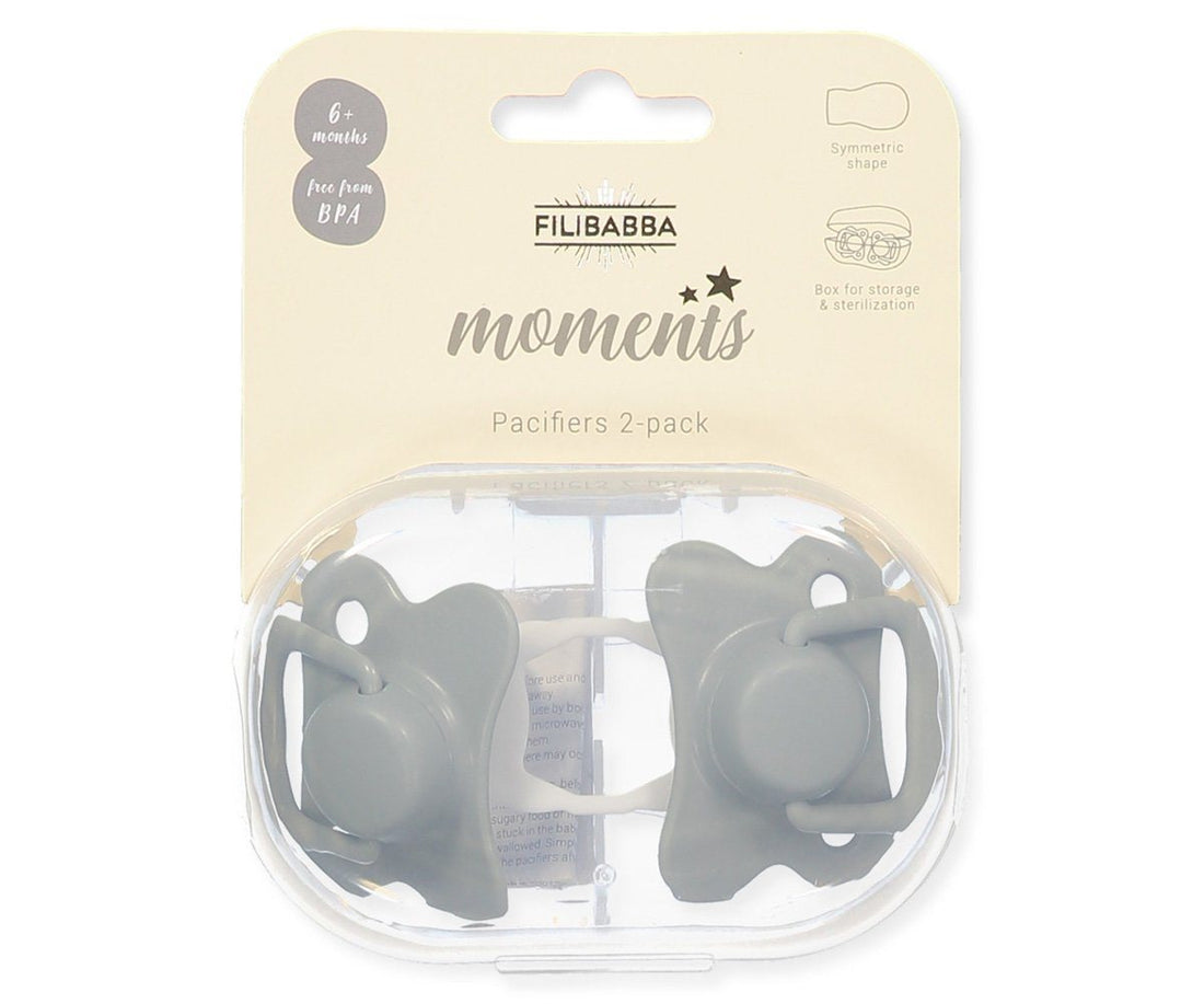 Pacifiers 2-pack dark mint +6M Filibabba accessories Filibabba