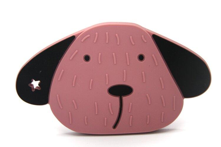 Silicone teether Milo the dog wild rose Toys the cotton cloud