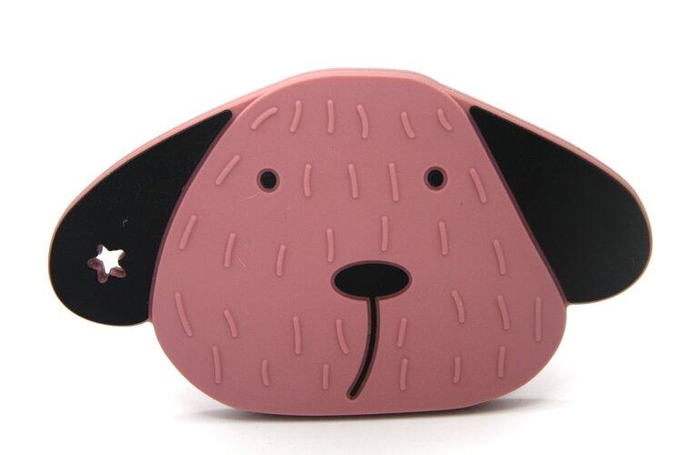 Silicone teether Milo the dog wild rose Toys the cotton cloud 