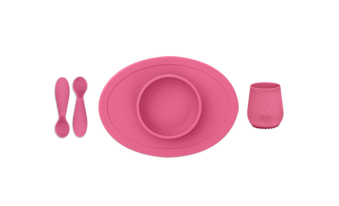 First food set pink ezpz dinnerware ezpz 