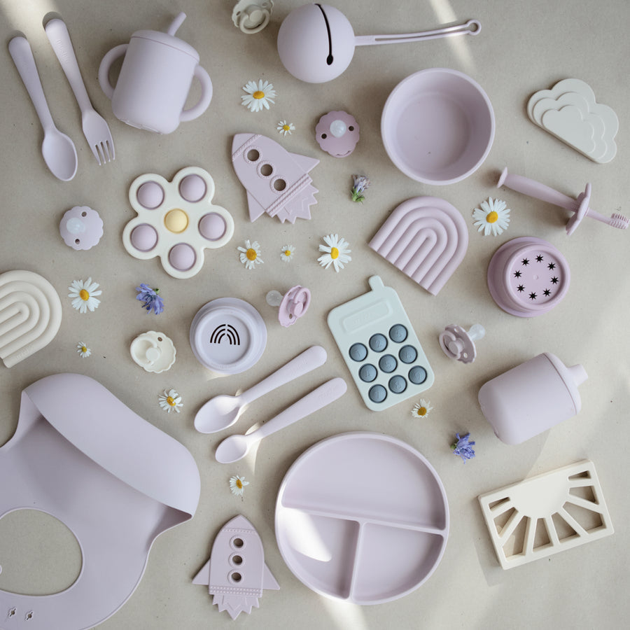 Silicone sippy cup lilac mushie meal mushie 