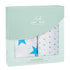 2 musselinas algodão fluro blue stars 120 cm Muslin Aden + Anais 
