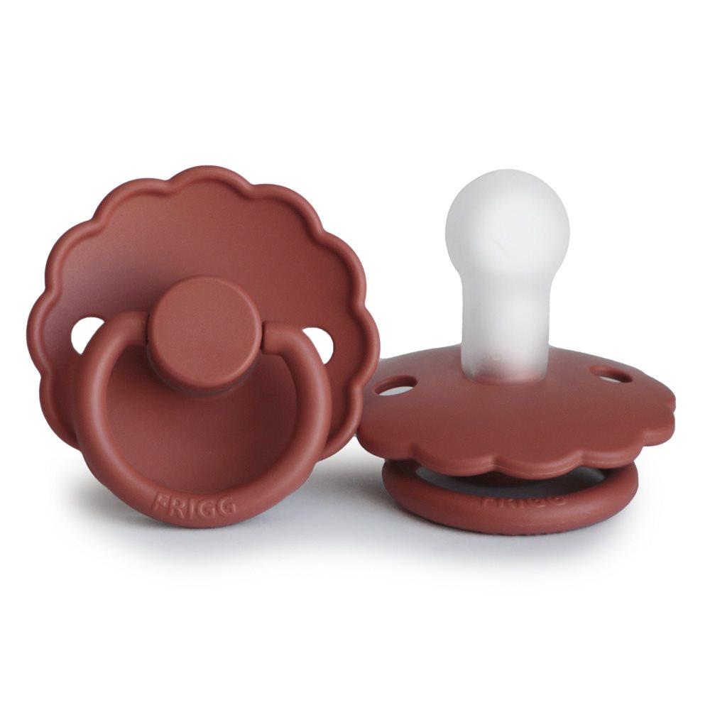 1 pacifier daisy burned clay FRIGG Pacifier FRIGG 0-6M