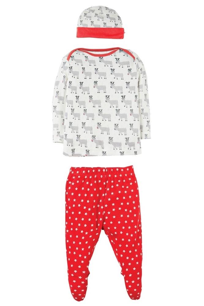 Reindeer adorable baby gift set Playsuit Frugi 