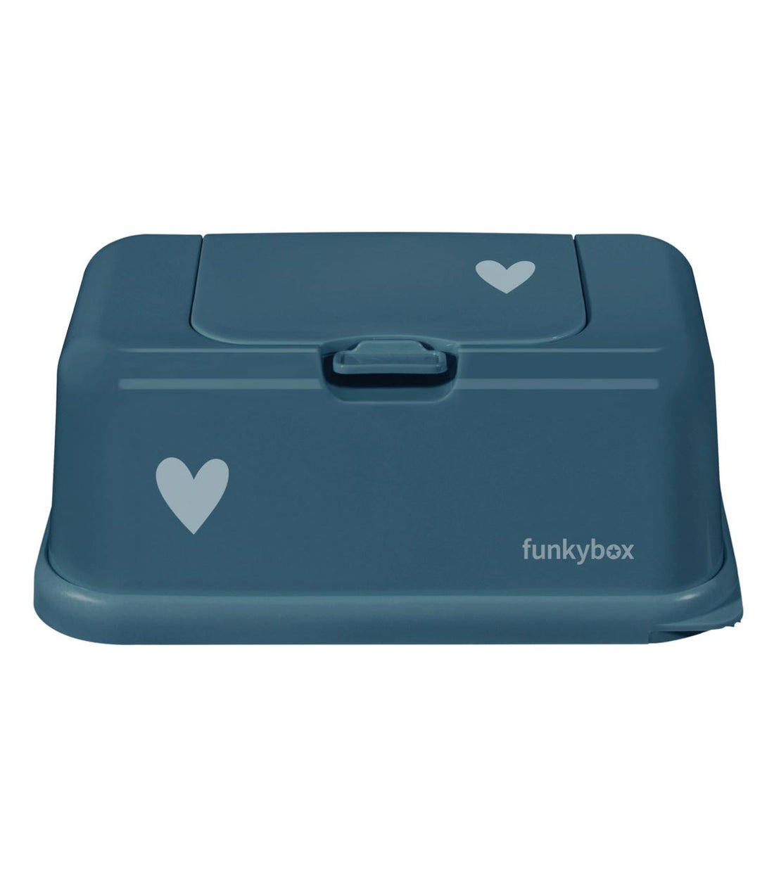 Caixa para toalhitas azul petróleo coração wipes cover FunkyBox 