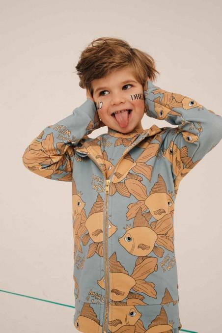 Casaco com capuz goldfish blue Tops Dear Sophie 