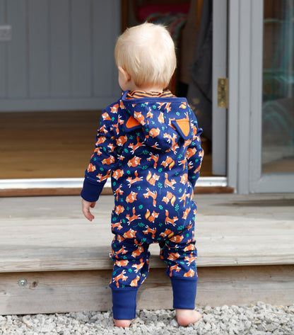 Hooded playsuit fox Piccalilly Playsuit Piccalilly 