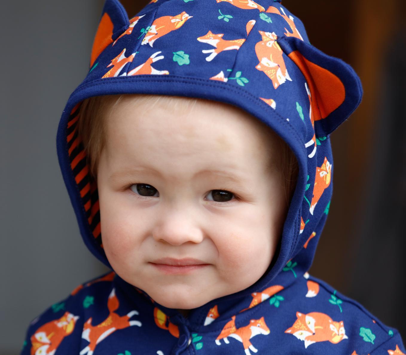 Hooded playsuit fox Piccalilly Playsuit Piccalilly 