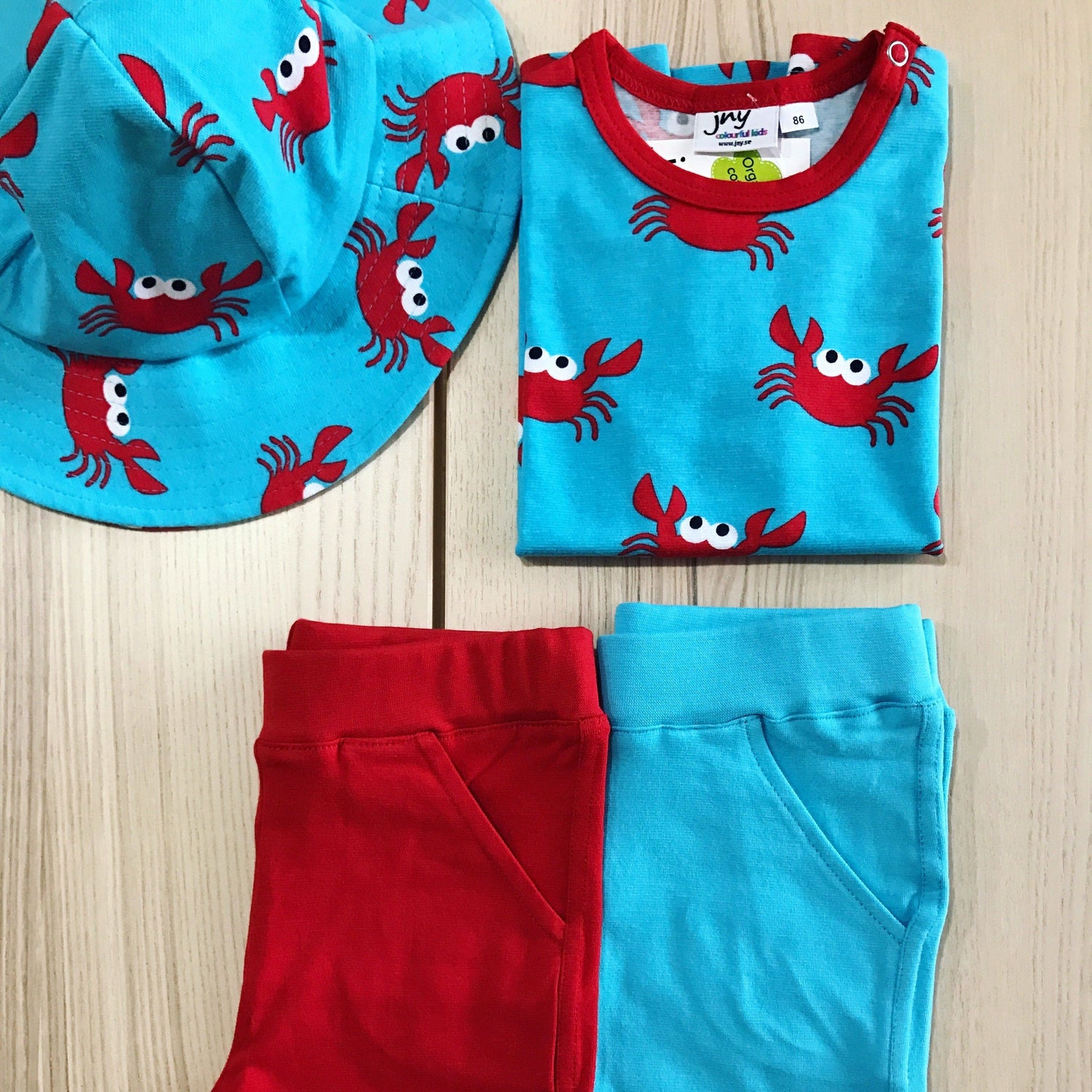 Crab t-shirt Tops JNY colourful kids 