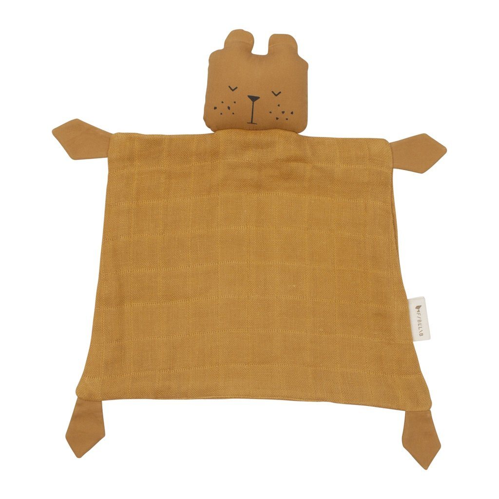 Animal cuddle bear ochre Fabelab muslin Fabelab 